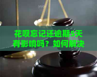 花呗忘记还逾期5天有影响吗？如何解决？