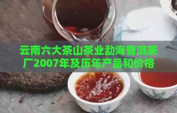 云南六大茶山茶业勐海普洱茶厂2007年及历年产品和价格