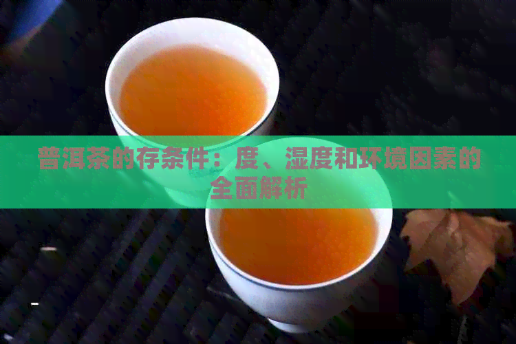 普洱茶的存条件：度、湿度和环境因素的全面解析