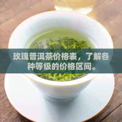 玫瑰普洱茶价格表，了解各种等级的价格区间。