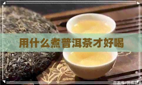 用什么煮普洱茶才好喝