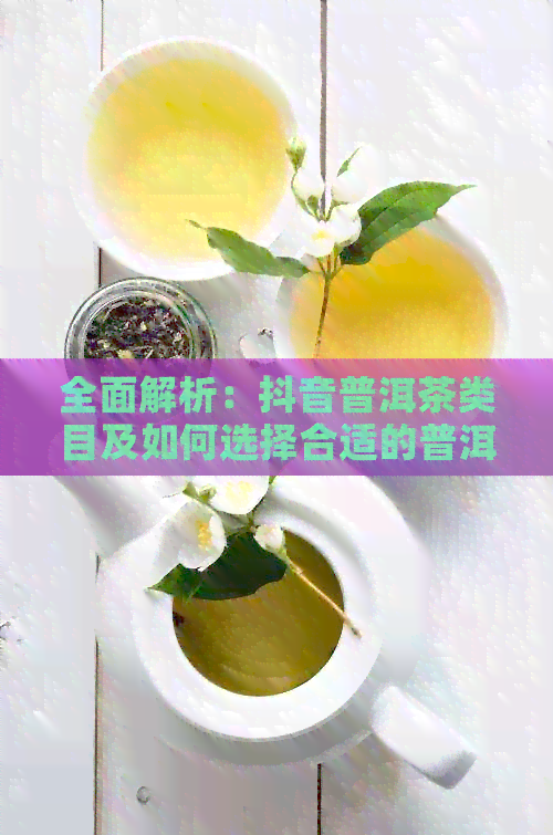 全面解析：抖音普洱茶类目及如何选择合适的普洱茶品