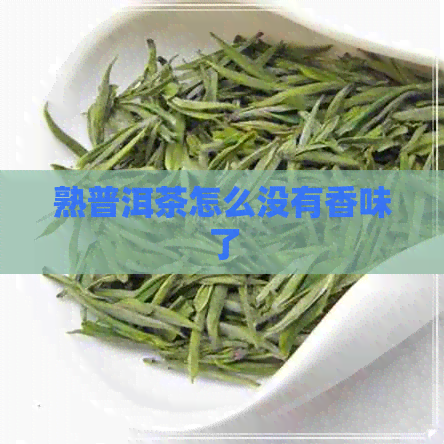 熟普洱茶怎么没有香味了