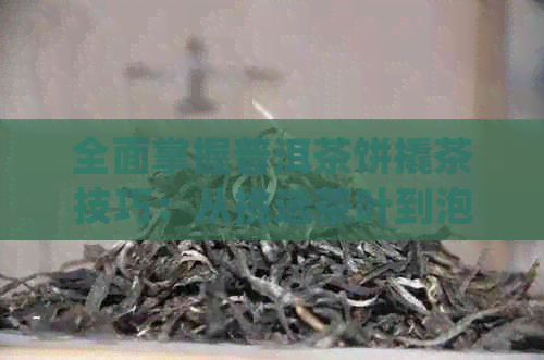 全面掌握普洱茶饼撬茶技巧：从挑选茶叶到泡出美味茶水的详细步骤与注意事项