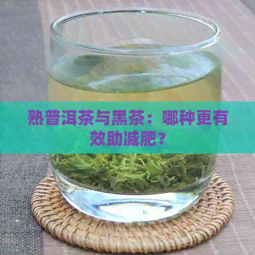 熟普洱茶与黑茶：哪种更有效助减肥？