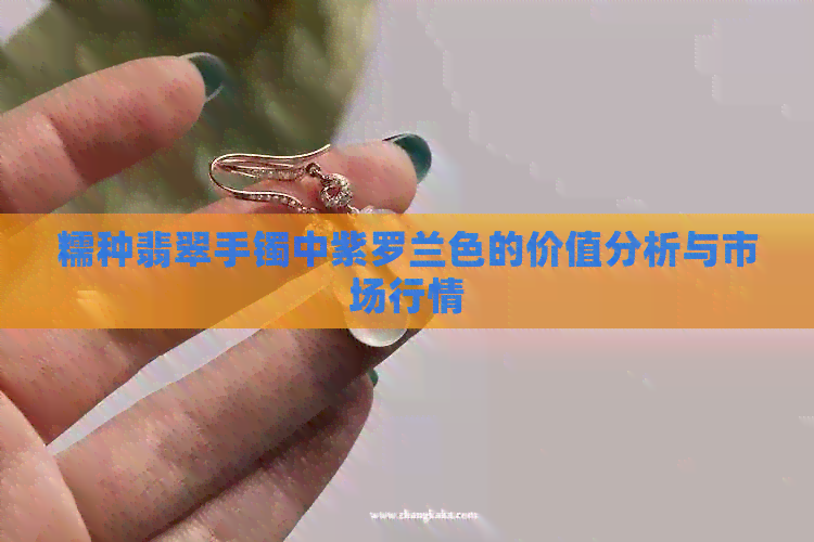 糯种翡翠手镯中紫罗兰色的价值分析与市场行情