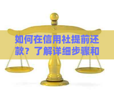 如何在信用社提前还款？了解详细步骤和注意事项，确保操作无误