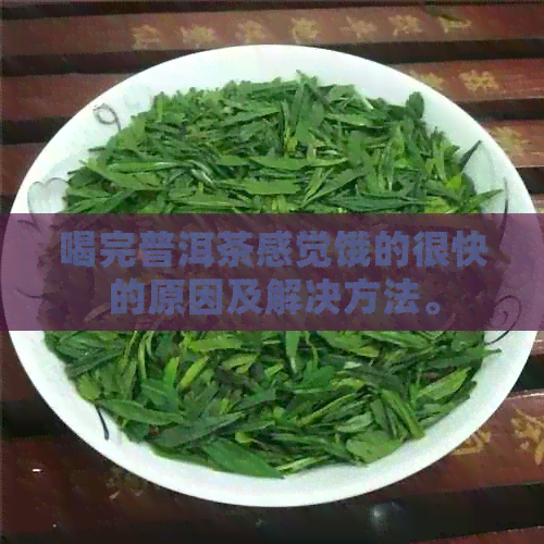 喝完普洱茶感觉饿的很快的原因及解决方法。