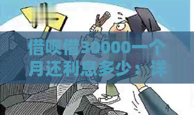 借呗借30000一个月还利息多少：详细计算与解答