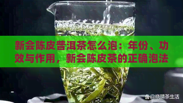 新会陈皮普洱茶怎么泡：年份、功效与作用，新会陈皮茶的正确泡法。