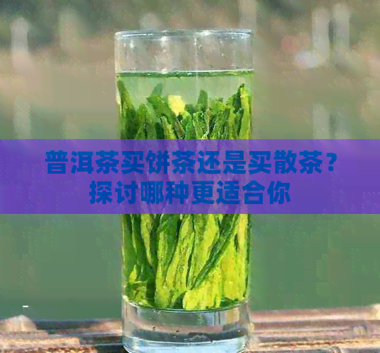 普洱茶买饼茶还是买散茶？探讨哪种更适合你