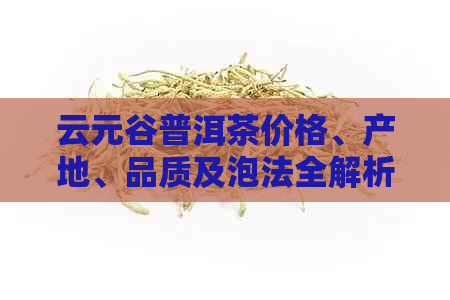 云元谷普洱茶价格、产地、品质及泡法全解析——一站式了解普洱茶信息