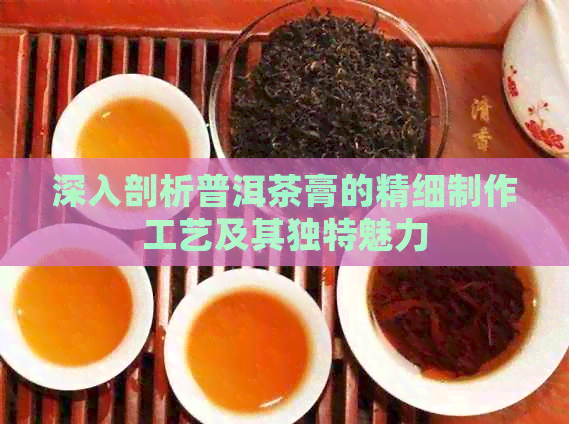 深入剖析普洱茶膏的精细制作工艺及其独特魅力