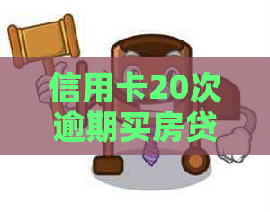 信用卡20次逾期买房贷款可行方案，寻求专业建议。