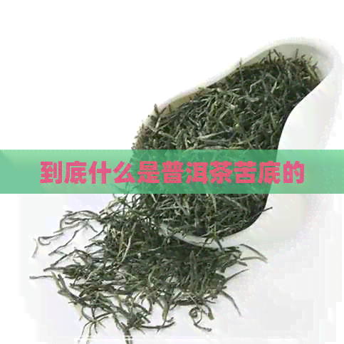 到底什么是普洱茶苦底的