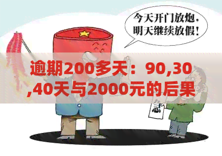 逾期200多天：90,30,40天与2000元的后果