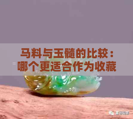 马料与玉髓的比较：哪个更适合作为收藏品？