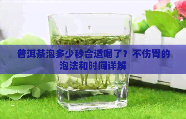 普洱茶泡多少秒合适喝了？不伤胃的泡法和时间详解