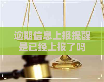 逾期信息上报提醒是已经上报了吗