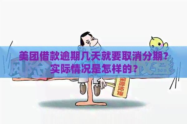 美团借款逾期几天就要取消分期？实际情况是怎样的？