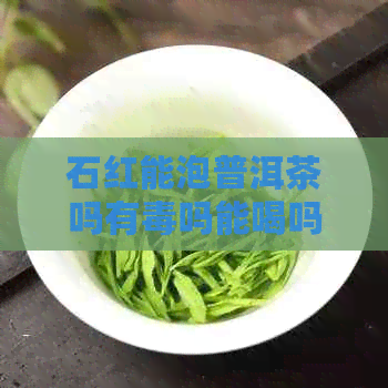 石红能泡普洱茶吗有吗能喝吗：关于石红泡普洱茶的安全性问题解答