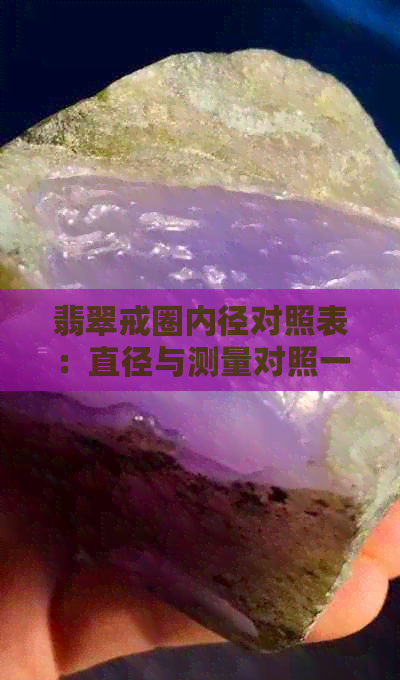 翡翠戒圈内径对照表：直径与测量对照一览表