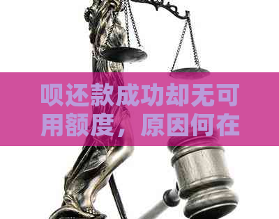 呗还款成功却无可用额度，原因何在？解决办法是什么？