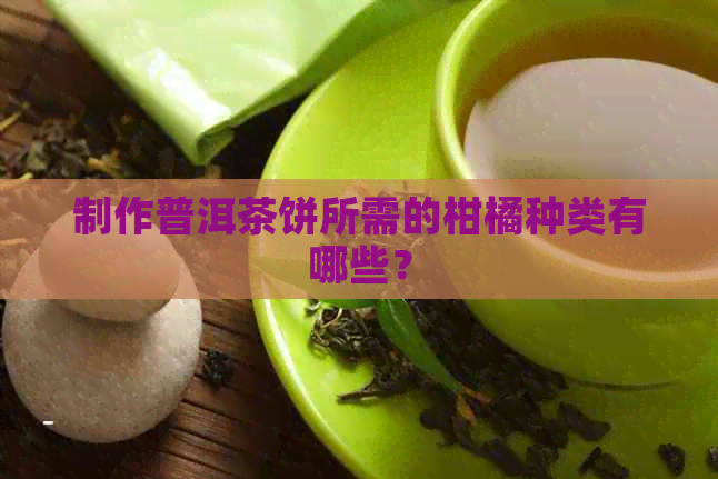 制作普洱茶饼所需的柑橘种类有哪些？