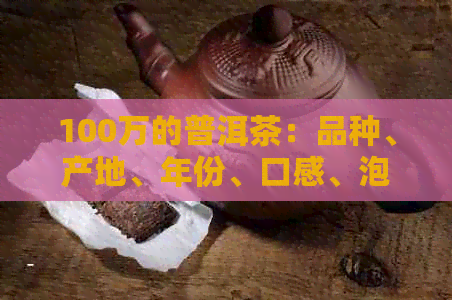 100万的普洱茶：品种、产地、年份、口感、泡法与品鉴全方位解析