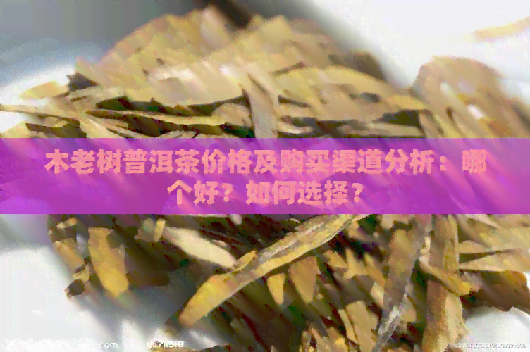 木老树普洱茶价格及购买渠道分析：哪个好？如何选择？