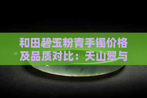 和田碧玉粉青手镯价格及品质对比：天山翠与粉青哪个更胜一筹？