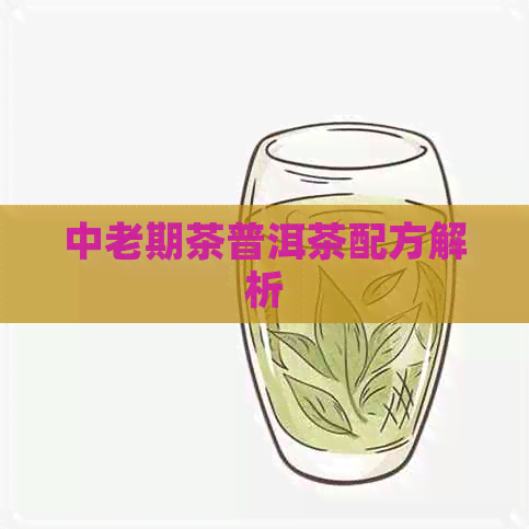 中老期茶普洱茶配方解析