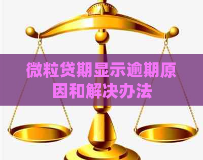 微粒贷期显示逾期原因和解决办法