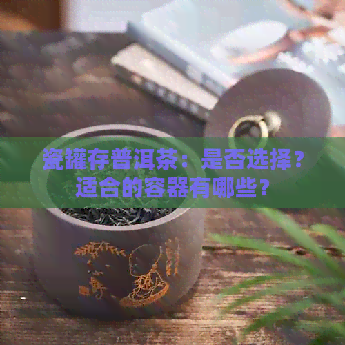 瓷罐存普洱茶：是否选择？适合的容器有哪些？