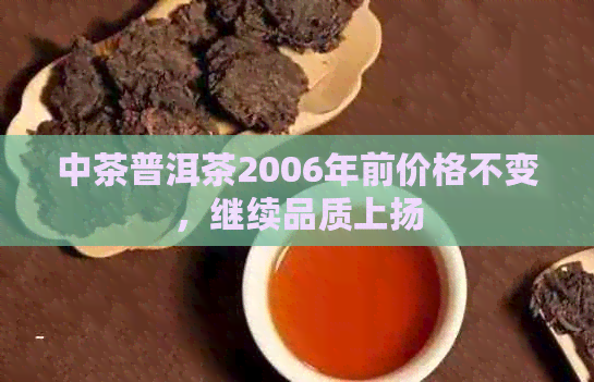 中茶普洱茶2006年前价格不变，继续品质上扬