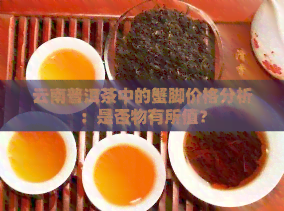 云南普洱茶中的蟹脚价格分析：是否物有所值？