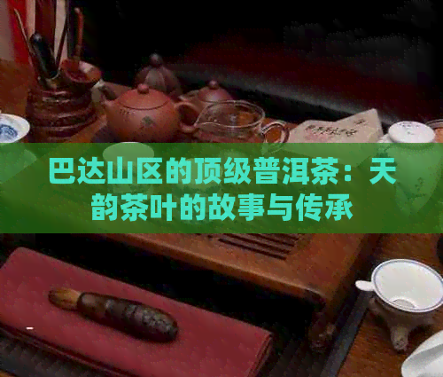 巴达山区的顶级普洱茶：天韵茶叶的故事与传承