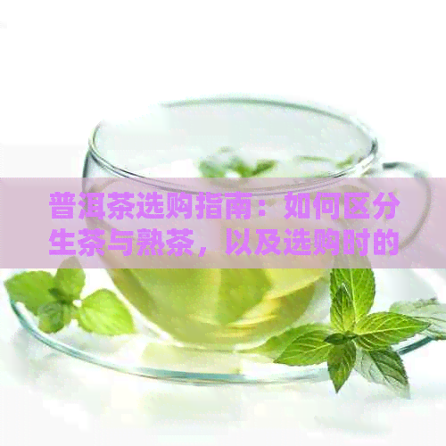 普洱茶选购指南：如何区分生茶与熟茶，以及选购时的注意事项