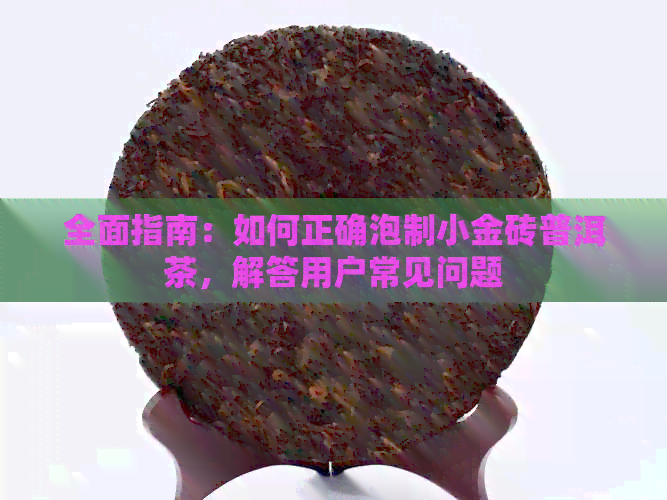 全面指南：如何正确泡制小金砖普洱茶，解答用户常见问题