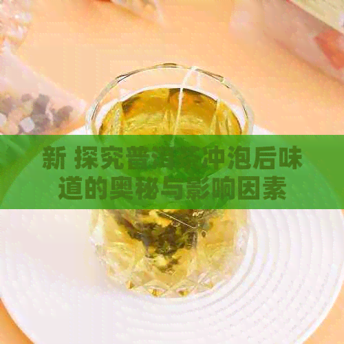 新 探究普洱茶冲泡后味道的奥秘与影响因素