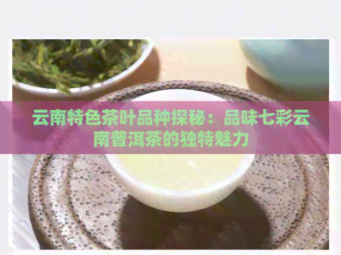 云南特色茶叶品种探秘：品味七彩云南普洱茶的独特魅力