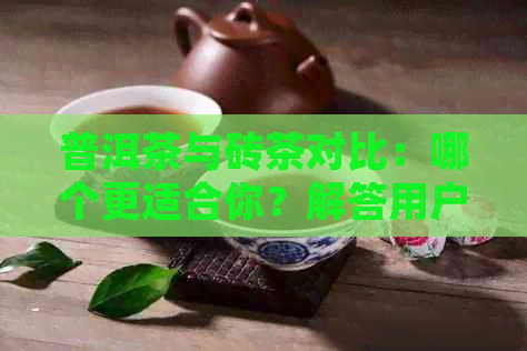 普洱茶与砖茶对比：哪个更适合你？解答用户关于普洱茶和砖茶的全面疑问