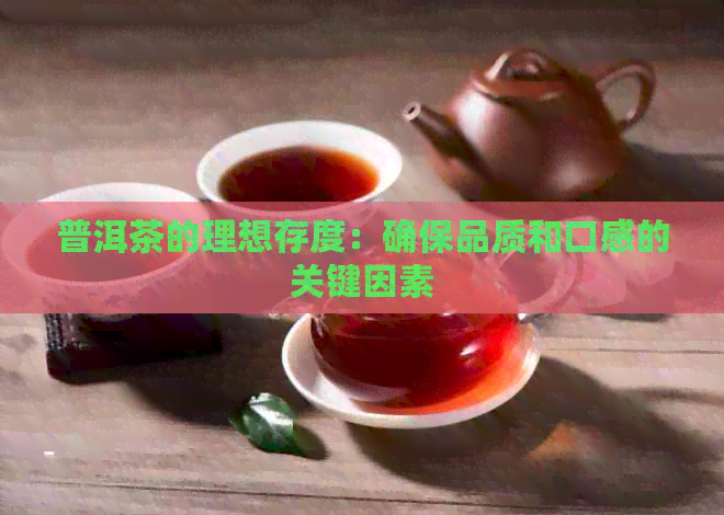 普洱茶的理想存度：确保品质和口感的关键因素