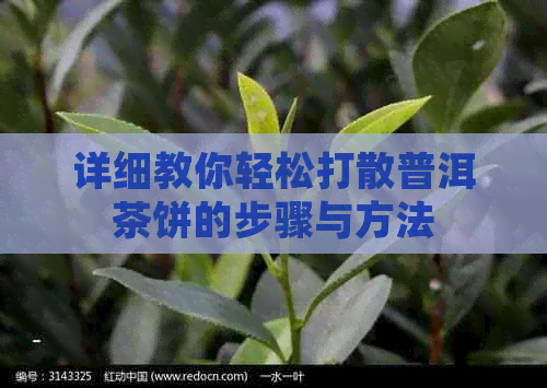 详细教你轻松打散普洱茶饼的步骤与方法