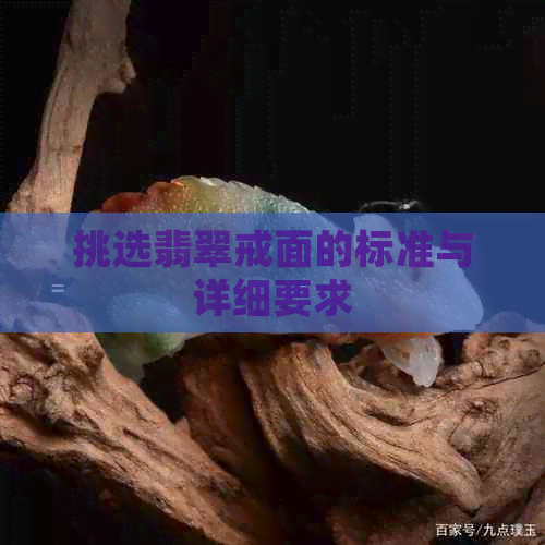 挑选翡翠戒面的标准与详细要求