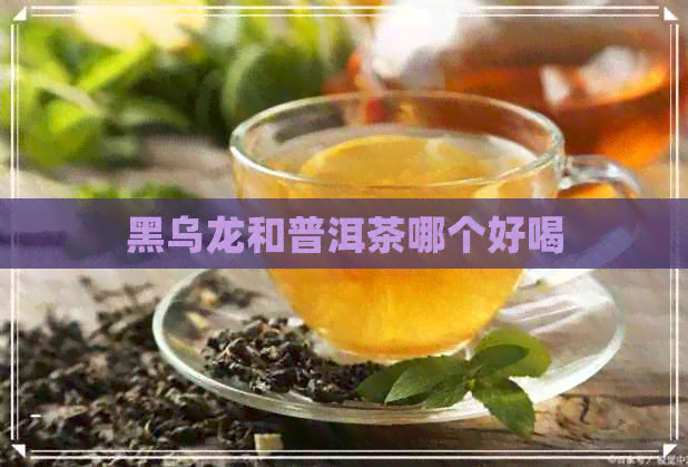 黑乌龙和普洱茶哪个好喝