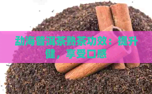 勐海普洱茶熟茶功效：提升健，享受口感