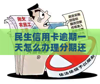 民生信用卡逾期一天怎么办理分期还款？