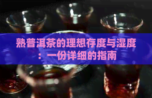 熟普洱茶的理想存度与湿度：一份详细的指南