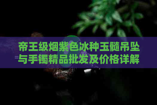 帝王级烟紫色冰种玉髓吊坠与手镯精品批发及价格详解